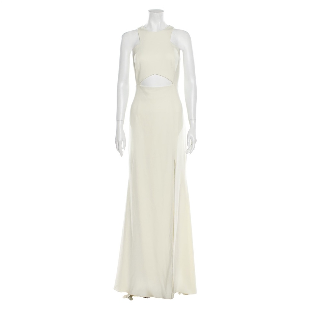 Jay Godfrey long off white dress size 6.